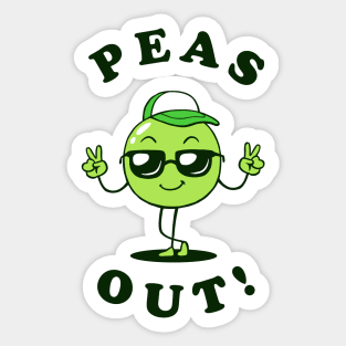 Peas Out Sticker